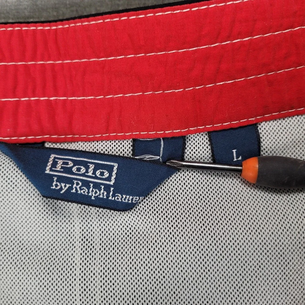 Polo Ralph Lauren‎ Y2K Mens Swim Trunks Board Shorts Black Size L Pockets Logo
